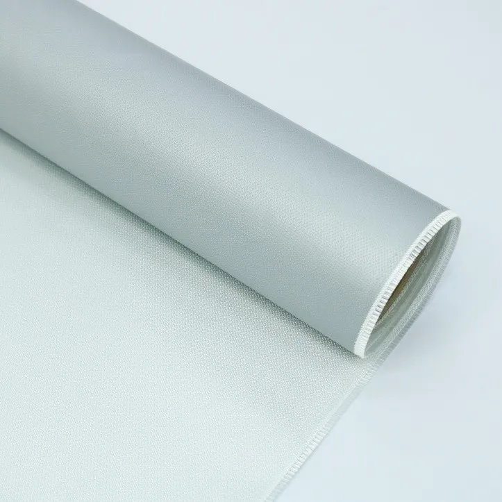 Heavy Duty Double-Sided Gray Silicone Coated Fabric 3784 factory