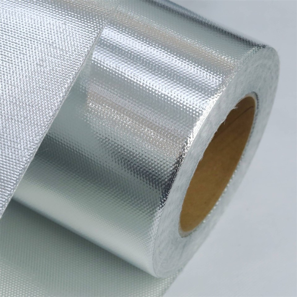 High Temperature Aluminum Foil Laminated Fiberglass Cloth A20330 factory